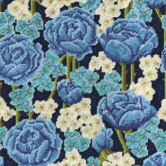Design Works&trade; Blue Roses Needlepoint Kit {3}