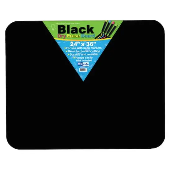 Flipside Black Dry Erase Board, 24" x 36" {1}