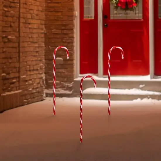 2ft. Red & White Lighted Candy Cane Christmas Light Set {8}
