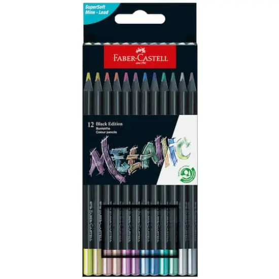 Faber-Castell&reg; Black Edition Metallic Colored Pencils {1}
