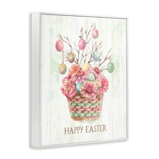 Stupell Industries Happy Easter Bouquet Framed Giclee Art White {4}