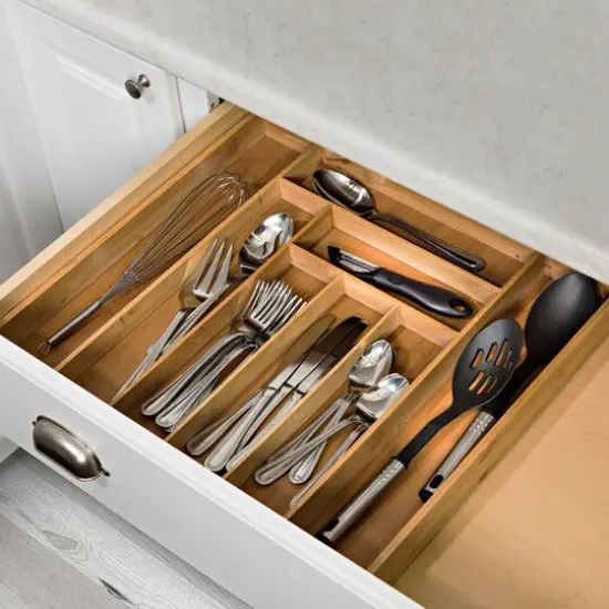 Honey Can Do Expandable Large Silverware Bamboo Drawer Organizer {1}