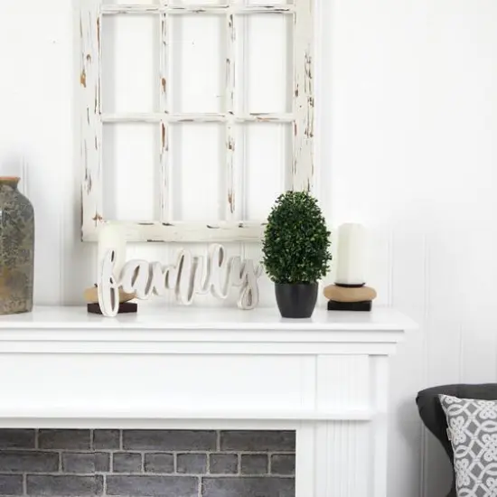 13&rdquo; Boxwood Topiary Tree in Black Planter {6}