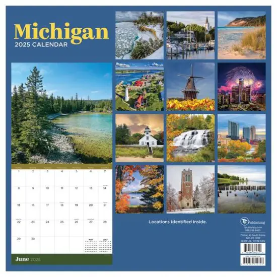 TF Publishing 2025 Michigan Wall Calendar {3}