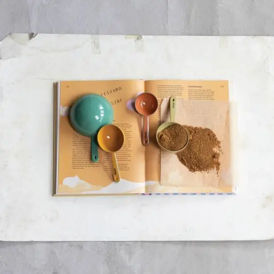 Hello Honey&reg; Multicolor Enameled Stainless Steel Measuring Spoon Set {4}