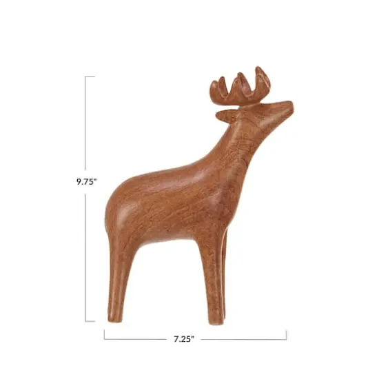 Hello Honey® 9.75" Brown Woodgrain Stoneware Standing Deer Décor Accent {4}