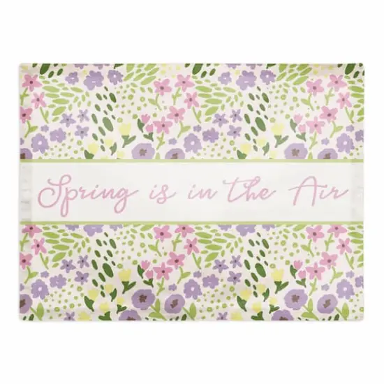 Whimsical Spring Floral Placemat 18" x 14" Cotton Twill Placemat {1}