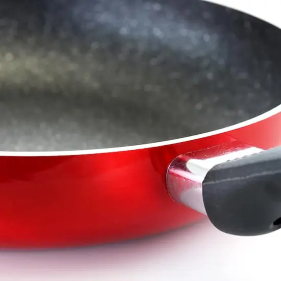 Oster Merrion 9.5" Red Aluminum Frying Pan With Bakelite Handle {4}