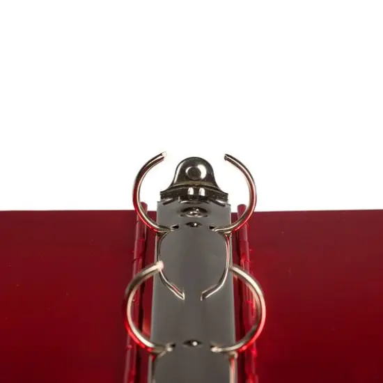 JAM Paper 1" Aluminum 3-Ring Binder Red {7}