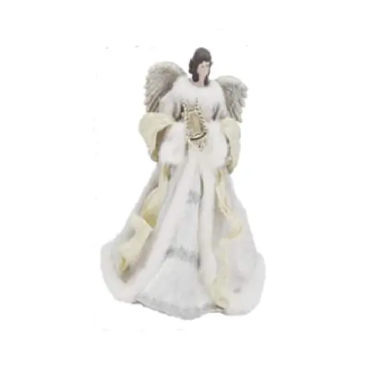 18" White & Silver Angel Christmas Tree Topper {1}