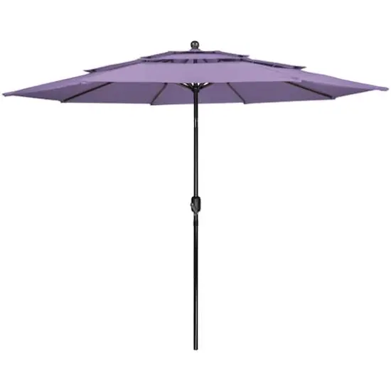 9.75ft. Outdoor Patio Market Umbrella with Hand Crank & Tilt Purple {1}