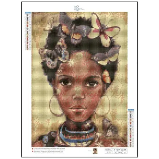 Sparkly Selections Girl With Butterfly Diamond Painting Kit, Square Diamonds {4}