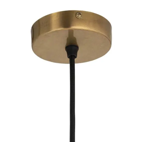 Hello Honey&reg; Antiqued Mirrored Mercury Glass Pendant with Gold Framework Design {7}