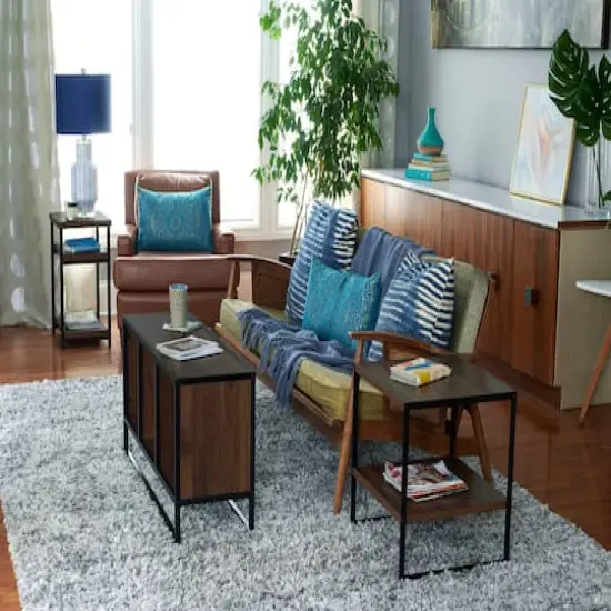 Household Essentials Jamestown 43" TV Stand Mid Century Walnut {5}