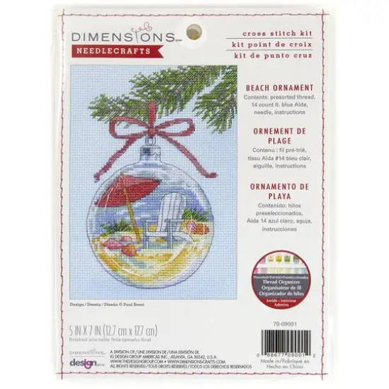 Dimensions&reg; Beach Ornament Counted Cross Stitch Kit {6}