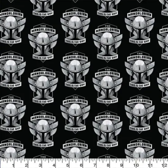 The Mandalorian Mando Helmet Badge Precut Cotton Fabric {3}