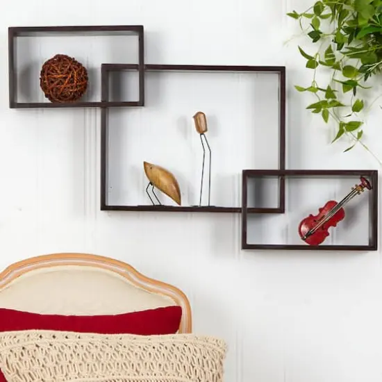 31" Floating Boxes Wall Shelves {4}