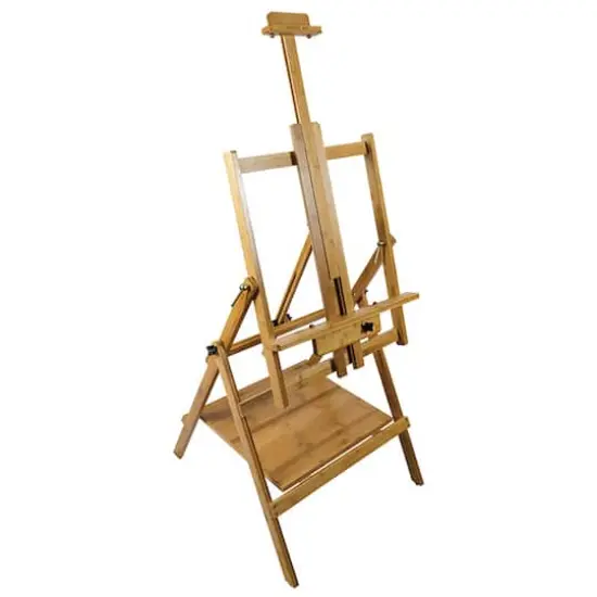 Pacific Arc Convertible Watercolor Bamboo Studio Easel with Storage Shelf {1}