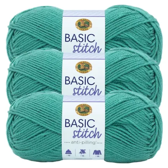 3 Pack Lion Brand&reg; Basic Stitch Anti Pilling&trade; Yarn Beryl {1}