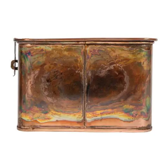 Hello Honey&reg; 7" Burnt Copper Finish Square Decorative Boxes Set {8}