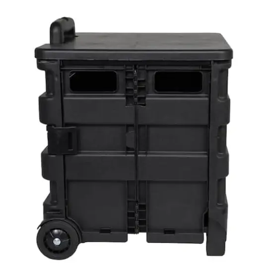 Everything Mary Collapsible Rolling Cart with Lid Black {9}