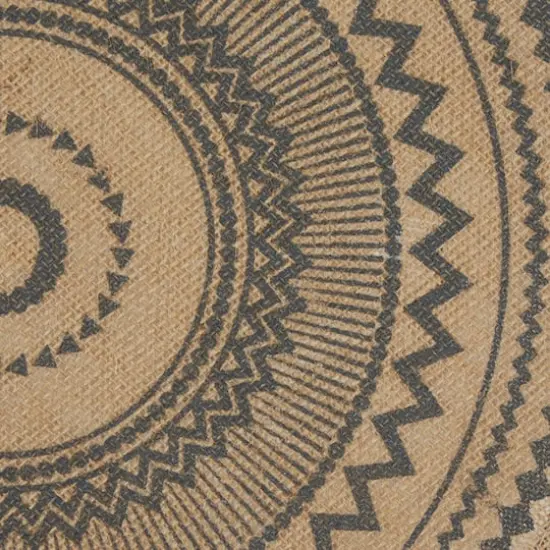 Mineral Aztec Print On Natural Round Jute Placemat (Set of 6) {4}