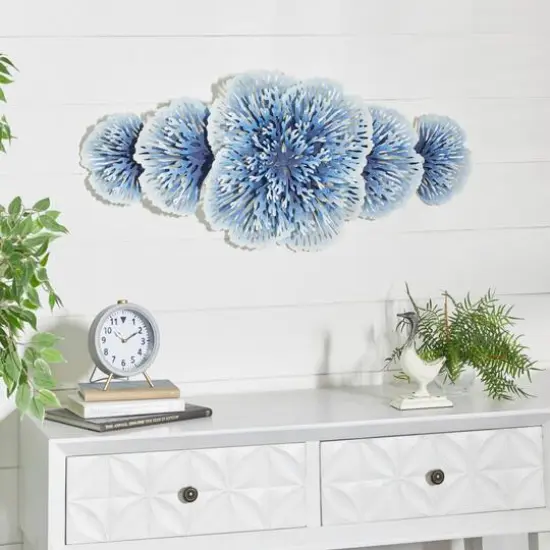 38" Blue Metal Contemporary Wall D&eacute;cor {7}
