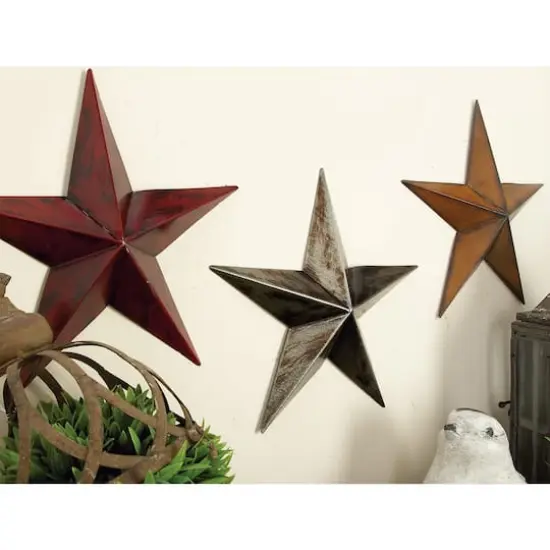 12" Multicolor Metal Stars Outdoor Wall D&eacute;cor, 3ct. {7}