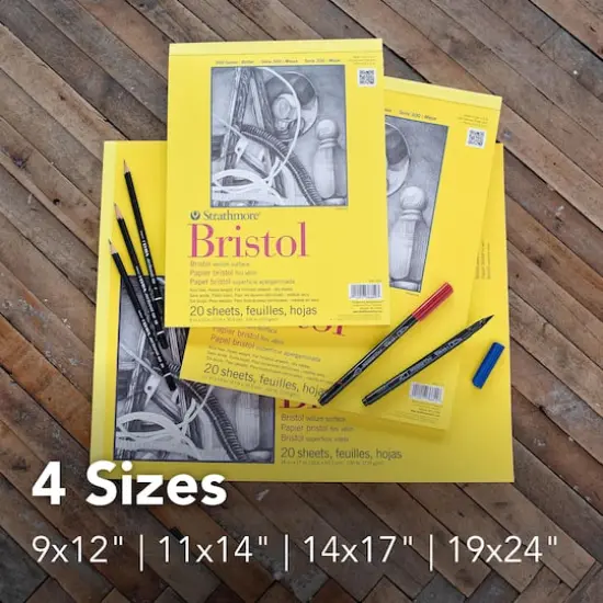 Strathmore Sequential Bristol Paper Pad, 300 Series, 11" x 17", Smooth {4}