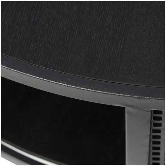 32" Black Metal Open Grid Frame Coffee Table {6}