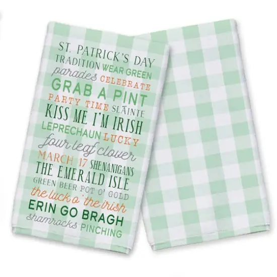 St Pat Words Tea Towel Set of 2 {1}