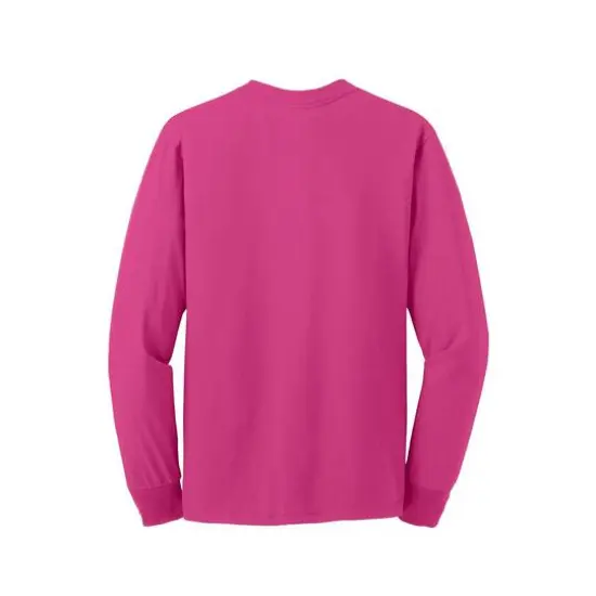JERZEES&reg; Dri-Power&reg; 50/50 Cotton/Poly Long Sleeve T-Shirt Cyber Pink {5}