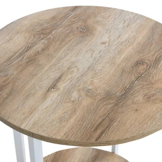 Household Essentials Jamestown 24" Round End Table Coastal Oak {7}