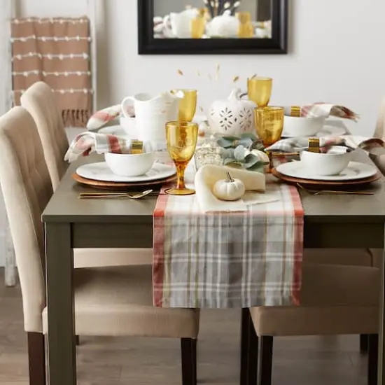 DII&reg; 72" Plaid Thanksgiving Cozy Picnic Table Runner {5}
