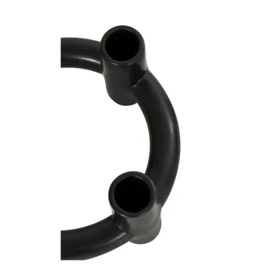 CosmoLiving by Cosmopolitan 8" Black & White Ceramic Geometric Circle Taper Candle Holder Set {10}