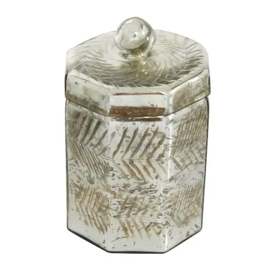 Silver Glass Vintage Decorative Jar Set {3}