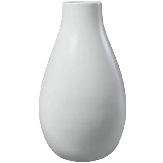 20" Modern Teardrop Ceramic Vase White {3}