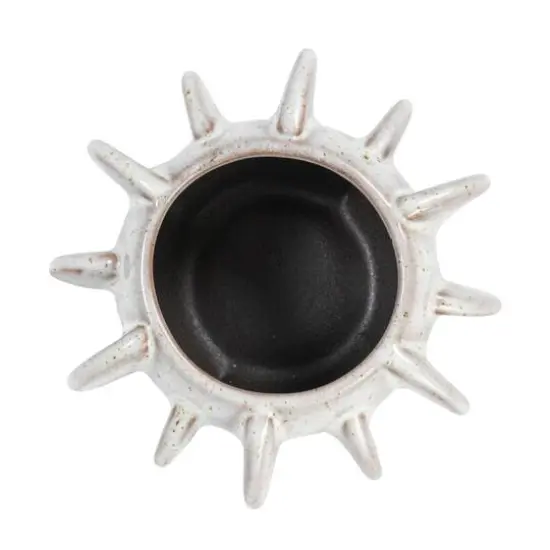 Hello Honey&reg; 4.25" White Reactive Glaze Speckled Stoneware Planter {7}