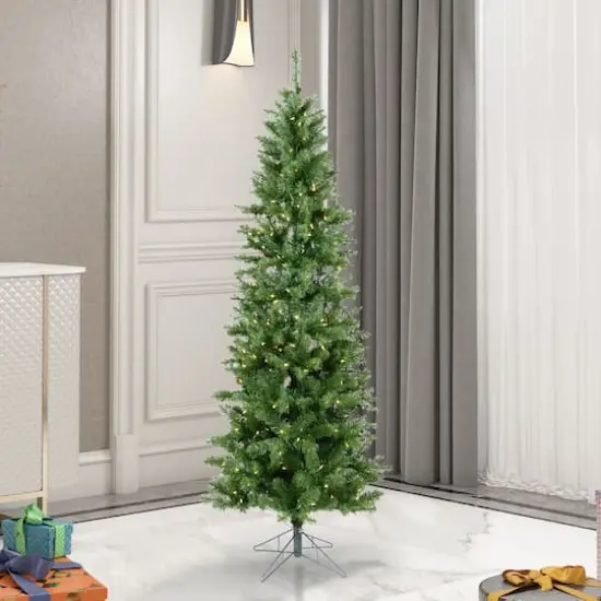 4.5ft. Pre-Lit Salem Pine Artificial Christmas Tree, Warm White Dura-Lit&reg; LED Lights {3}