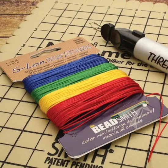 The Beadsmith&reg; S-Lon&reg; 0.5mm Mixed Color Bead Cord Primary Mix {5}