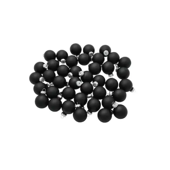Whitehurst 40ct. 1.25" Matte Glass Ball Ornaments Black Matte {3}