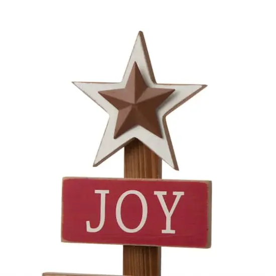 Glitzhome&reg; 20" Wooden Christmas Tree Sign {5}