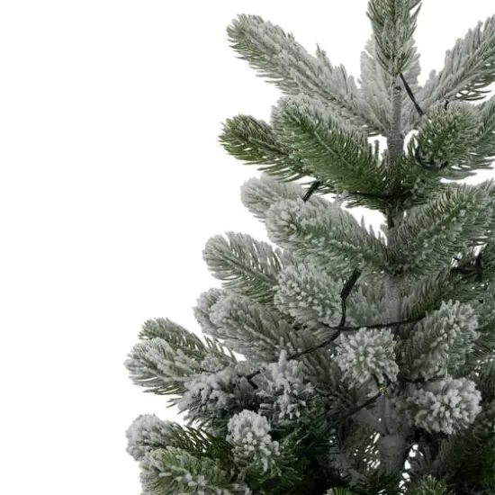 2ft. Pre-Lit Frosted Pine Artificial Christmas Tree in Burlap Pot, Warm White Lights {5}