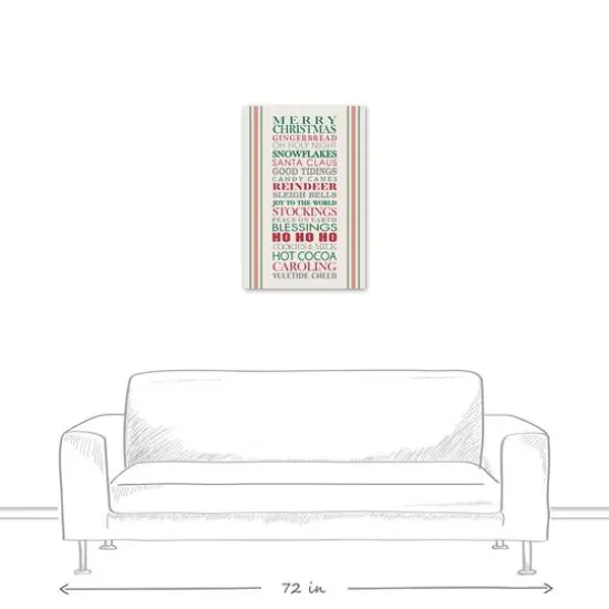 Holiday Words Canvas Wall Art {6}