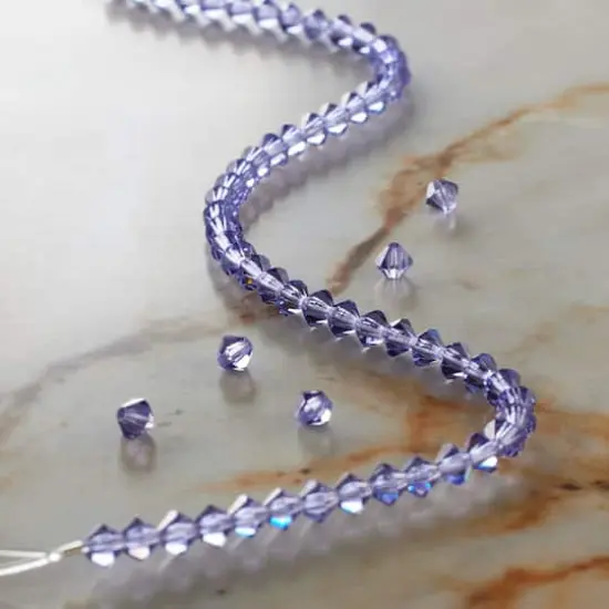 Preciosa Glass Crystal Bicone Beads, 4mm by Bead Landing&trade; Tanzanite {3}
