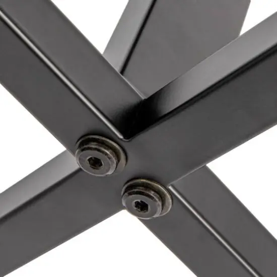 Household Essentials Harper 46.5" Metal & Boucle Bench Cream {5}