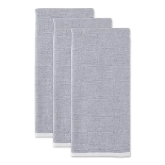 DII&reg; French Blue Chambray Terry Dishtowels, 3ct. {3}