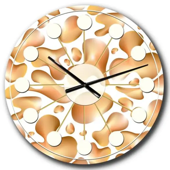 Designart 'Liquid Gold I Mid-Century Modern Wall Clock {1}