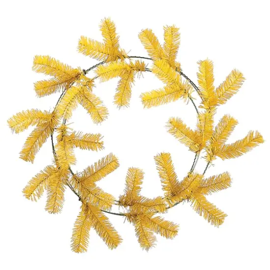 24" Unlit Pine Work Wreath Yellow {1}