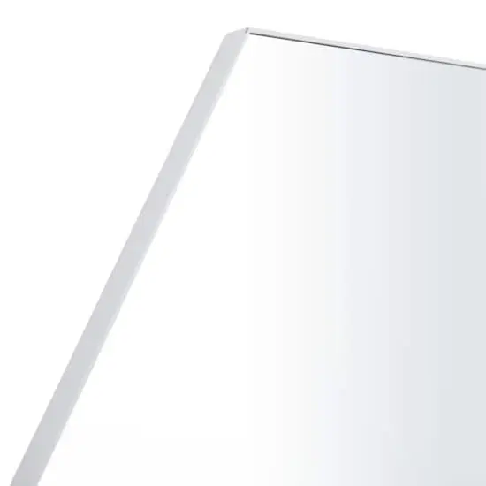 White Contemporary Wall Mirror, 40" x 2" x 35" {4}